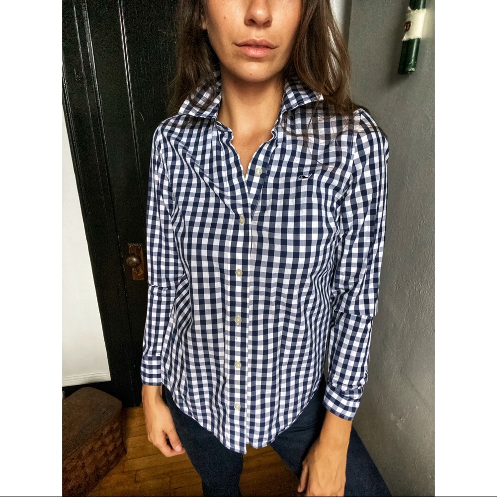 Vineyard Vines checkered button up shirt